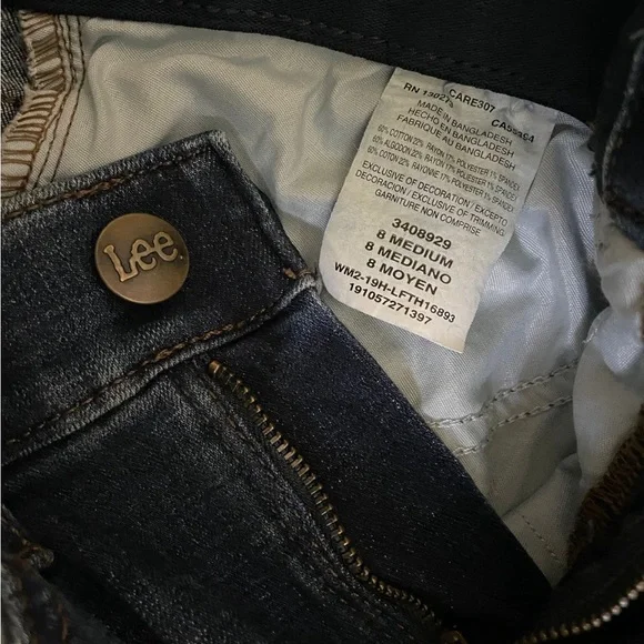 Women’s LEE Size 8 MEDIUM Bootcut Midrise Flex Motion Blue Jeans - Picture 7 of 8
